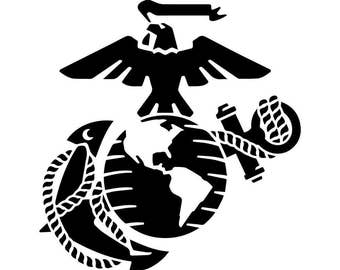 USMC Marine Corps Decal, Eagle Globe Anchor EGA Vinyl Sticker, Car Window Truck Cooler Graphic, Military Veteran Gift, Semper Fi Car Decal