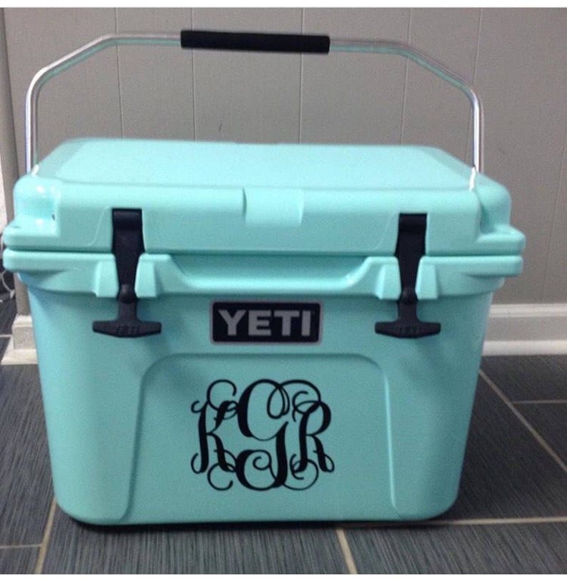 Vinyl Decal Sticker Monogram Name YETI Cooler Tundra Roadie Etsy
