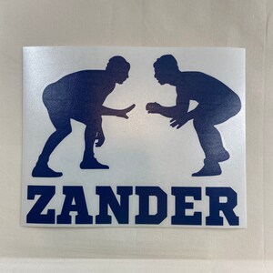 Personalized Wrestling Name Monogram Vinyl Decal Sticker