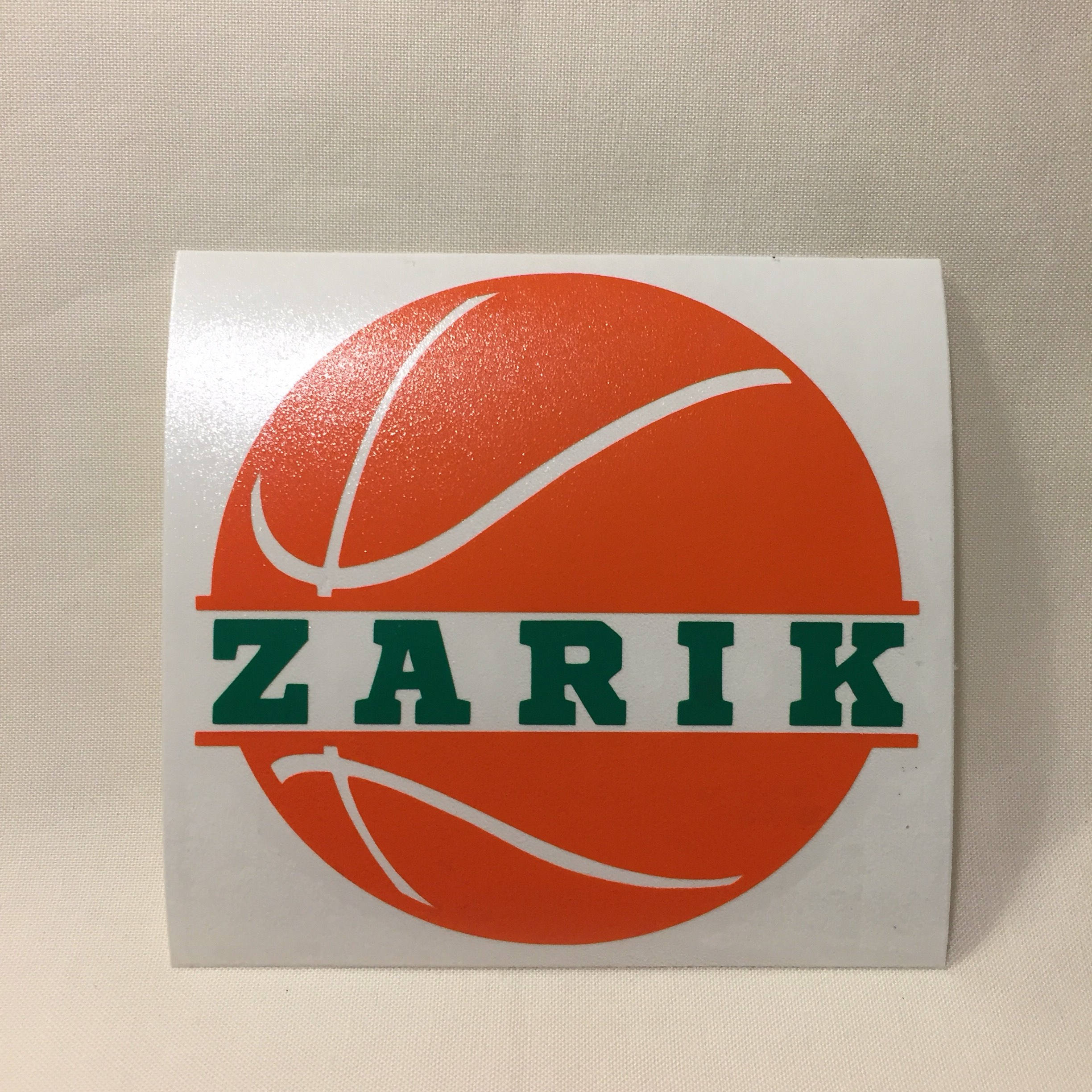 Basketball Name Monogram Ball Vinyl Decal Sticker - Etsy