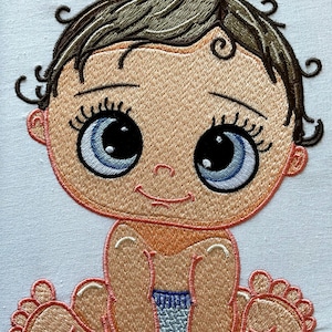 Baby Boy Machine Embroidery Design | Cute Baby | various file formats | Instant Download | 3 Sizes | Nursery Embroidery Pattern