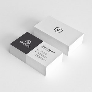 Einfache Minimal Visitenkarte Design Template - Photoshop-Vorlagen - Modern, Coprorate, Creative - Instant Download - v18
