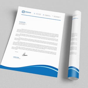 Plantilla de diseño de membrete corporativo - Adobe Illustrator / Photoshop Template with MS Word DOC / DOCX - Instant Download - v8
