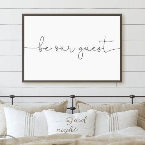 Be Our Guest Printable Art Guest Room Print Minimalist Guest - Etsy