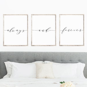 Always and Forever Printable Sign Set, Matching Love Prints, Nursery ...