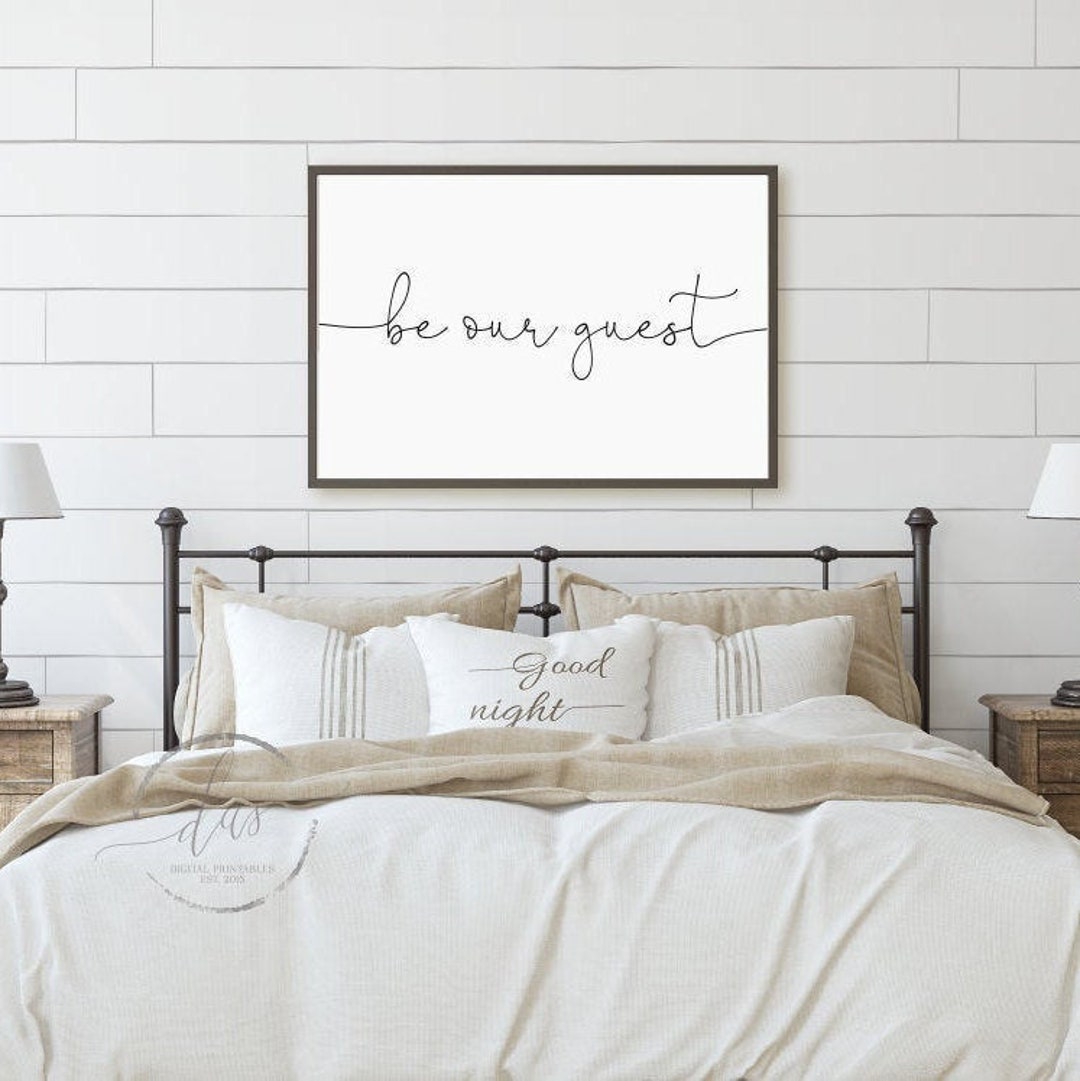 Be Our Guest Printable, Guest Bedroom Sign Decor, Living Room Quote ...