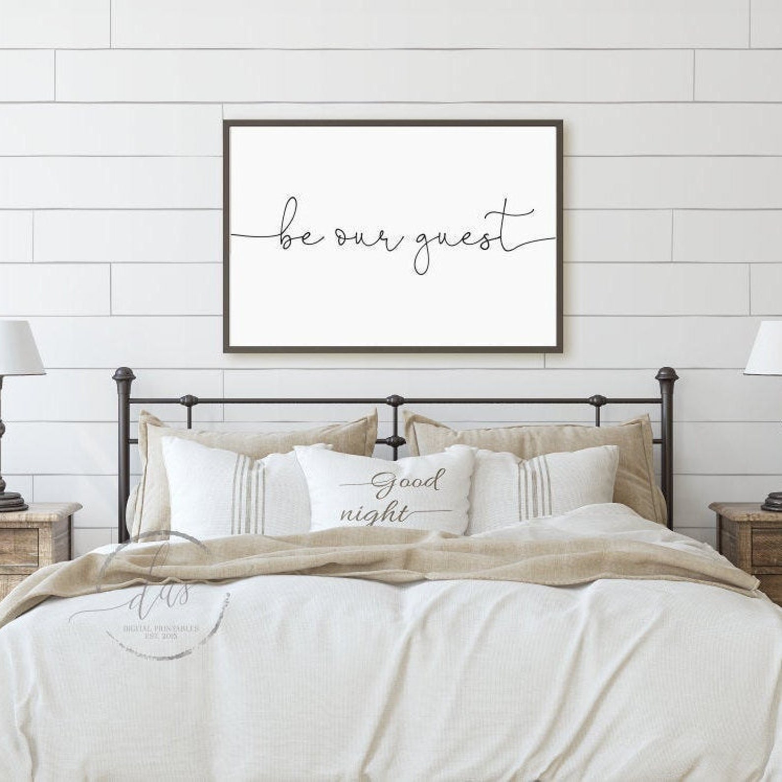 Be Our Guest Printable Guest Bedroom Sign Decor Living Room - Etsy