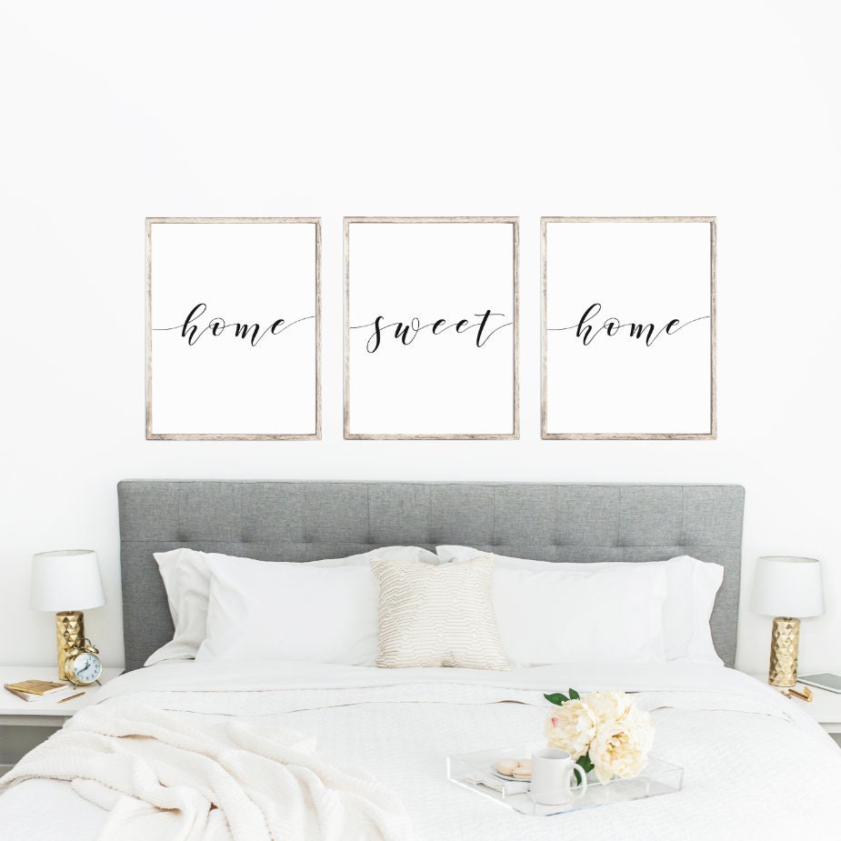 Home Sweet Home Printable Sign Set Living Room Print Decor | Etsy