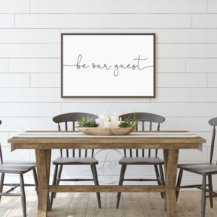 Be Our Guest Printable Guest Bedroom Sign Decor Living Room | Etsy