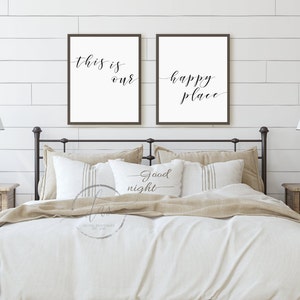 This is Our Happy Place Printable Sign Set Bedroom Prints - Etsy