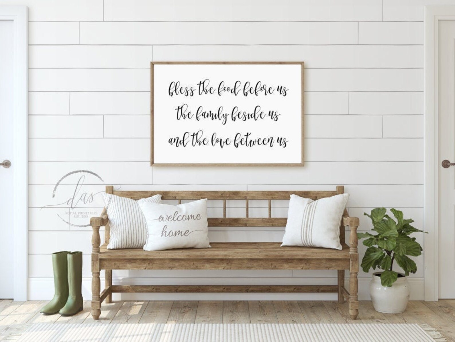 Bless the Food Before Us Printable Dining Room Print Kitchen - Etsy