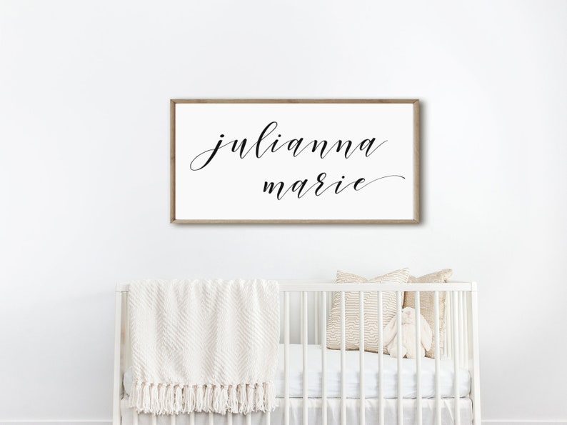 Custom Name Printable Above Crib Name Sign Nursery Decor Etsy