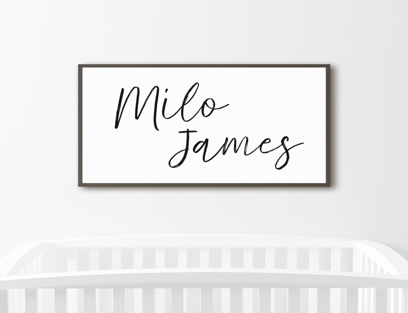 Custom Name Printable Above Crib Name Sign Nursery Decor Etsy