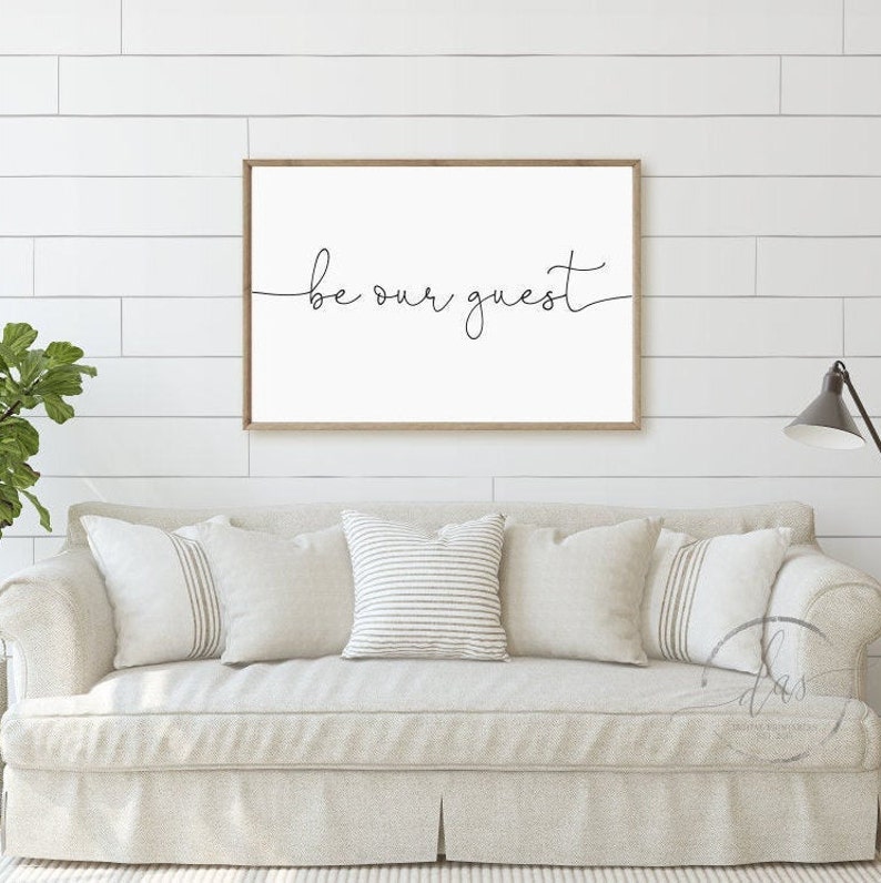 Be Our Guest Printable Guest Bedroom Sign Decor Living Room - Etsy