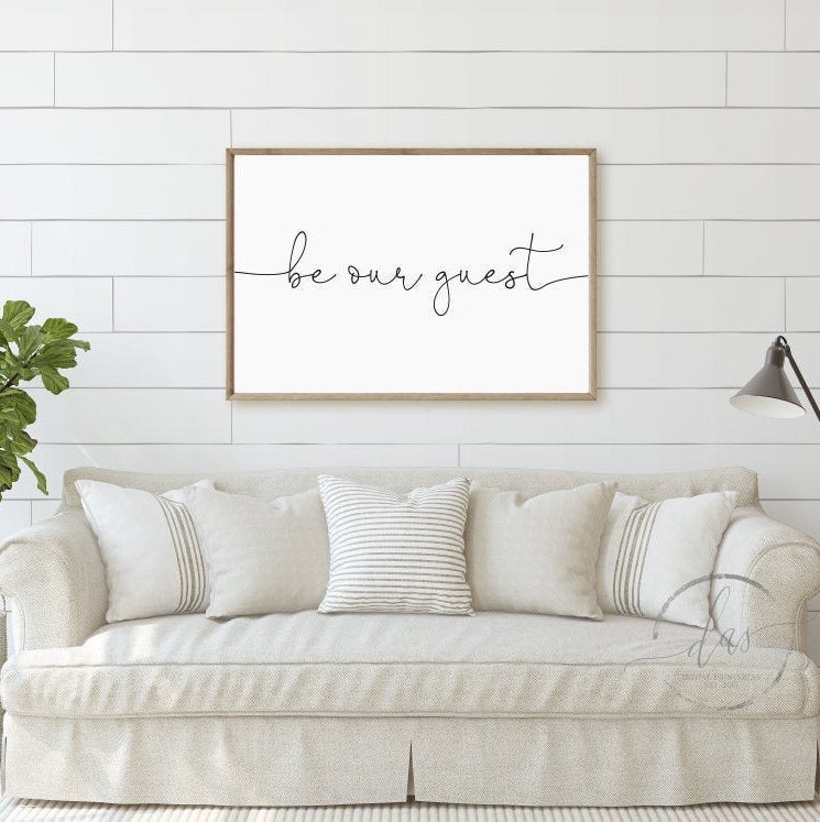 Be Our Guest Printable Guest Bedroom Sign Decor Living Room | Etsy