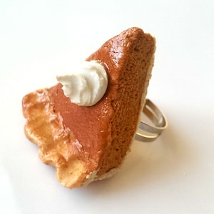 Pumpkin Pie Ring - Food Jewelry, Baker Gift, Cook Gift Thanksgiving