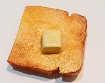 Toast Refrigerator Magnet - Handmade Miniature Fake Food Magnet