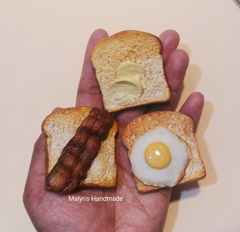 Buttered Toast Miniature Food Cute Fridge Etsy