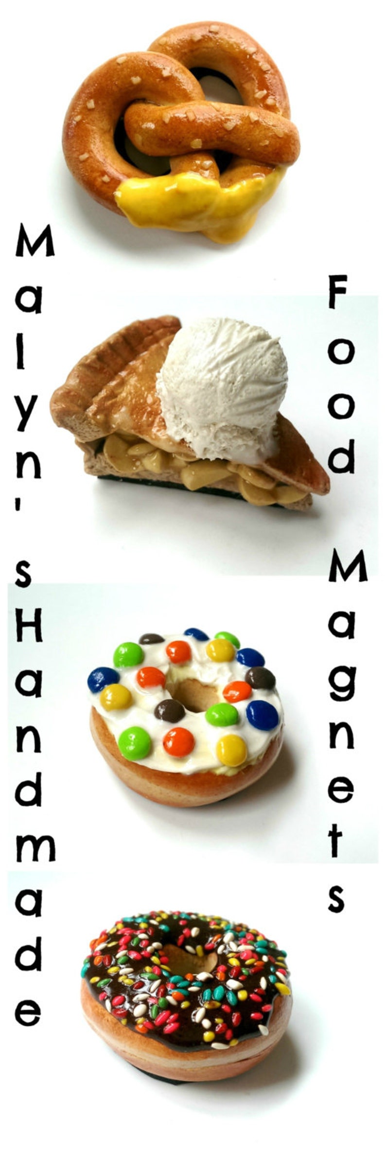 Food Magnets Fridge magnet Nutty Brownie Magnet Funny Gift