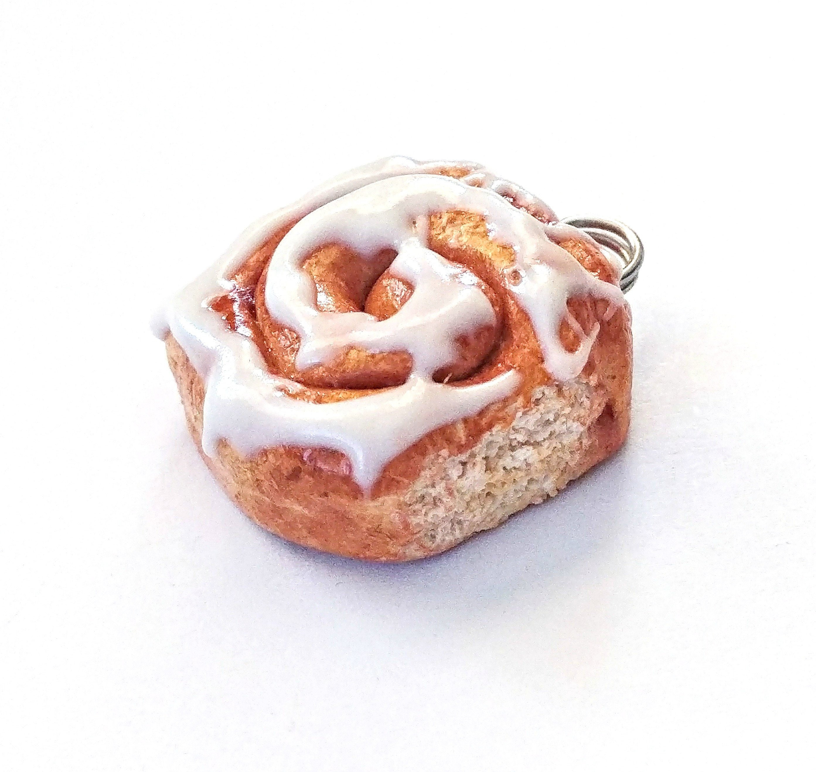 Cinnamon Roll Charm / Keychain Cute Food Keychain Food Etsy
