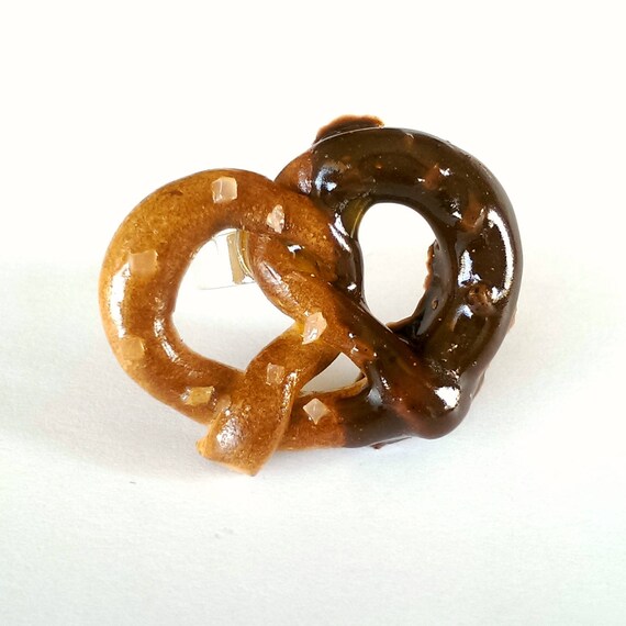 Chocolate Covered Pretzel Ring Food Jewelry fake Food Ring | Etsy