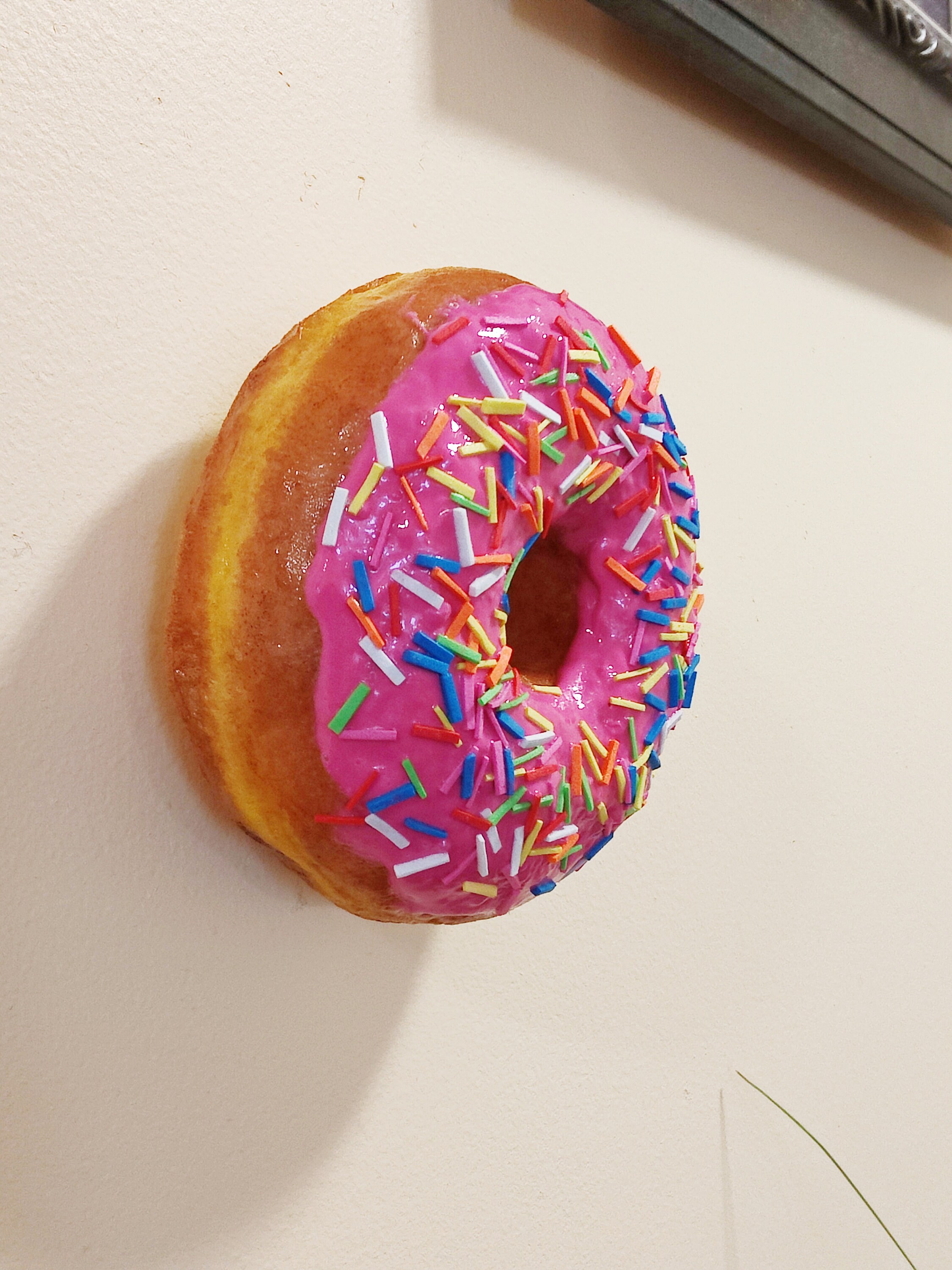4.5 Inch Realistic Pink Sprinkled Donut Wall Decor 3D Fake Etsy UK