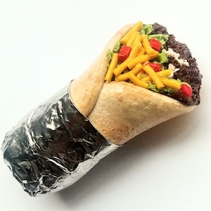 Christmas Ornament - Burrito Christmas Tree Decoration, Funny Gift Realistic Miniature Fake food ornament