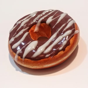 Chocolate Drizzled Donut refrigerator Magnet, fake food Magnets, funny gifts for coworkers