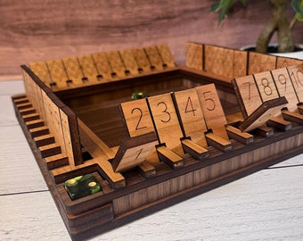 Shut The Box Game, Wood Game, Family game, Heirloom wood game, Game for all ages, Dice game, Counting Game, Canoga, Handmade wood game