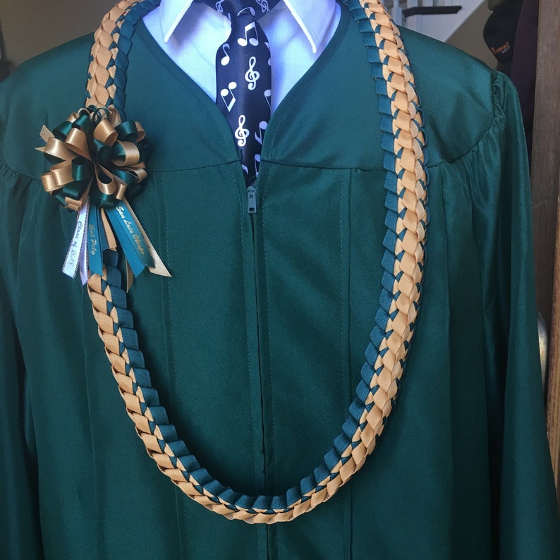 Cal Poly SLO Graduation Ribbon Lei Double Braided Ribbon Lei Etsy
