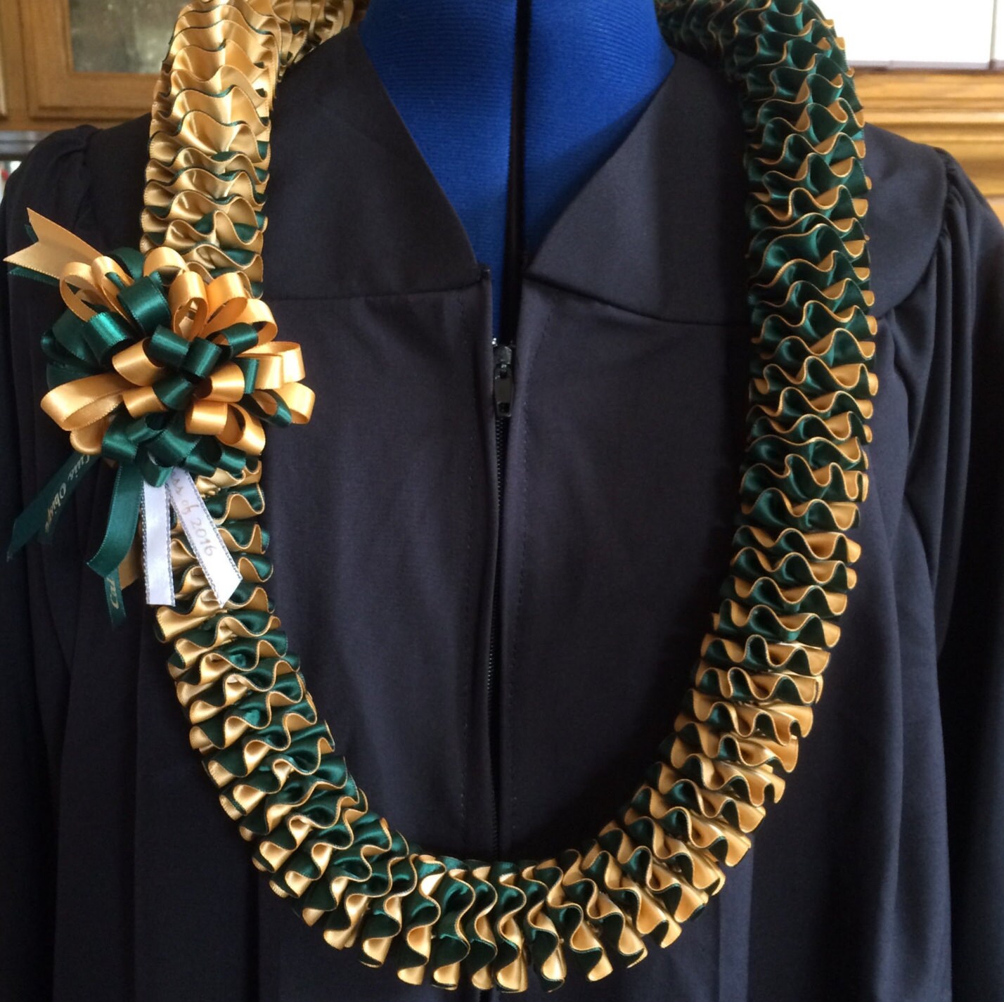 Cal Poly SLO Graduation Ribbon Lei Satin Plumeria Ribbon Lei Etsy