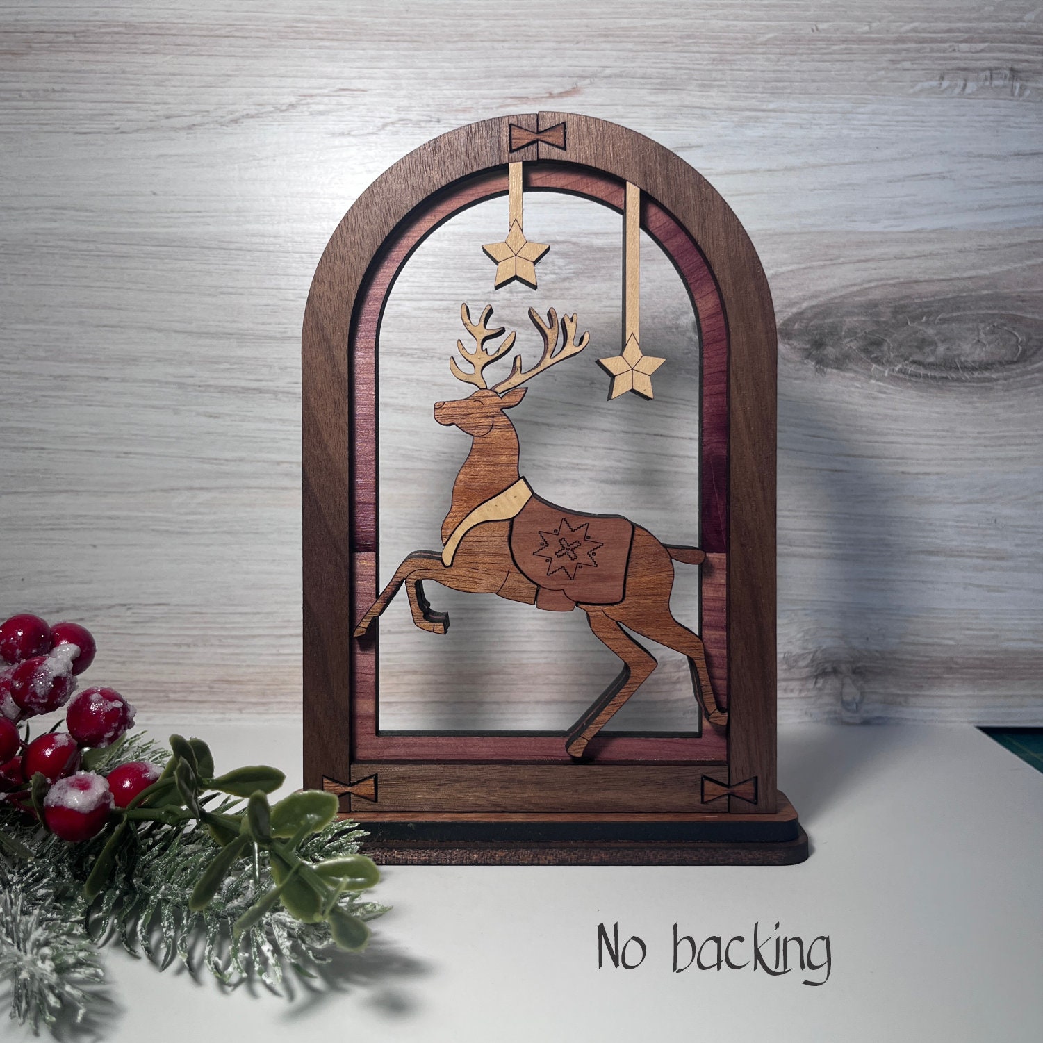 Wood Arch Mantle Piece Reindeer Mantle Piece Mantle Art - Etsy