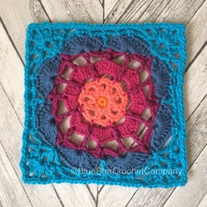 Crochet Square Pattern/ Granny Square Pattern/ Crochet Pattern/ Crochet Blanket Square/ Crochet Pattern for Blanket/ Decorative Crochet