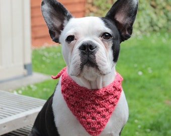 crochet dog bandana PDF pattern/ crochet dog scarf/ crochet for pets/ crochet for dogs/ crochet dog bandana scarf pattern/ pet bandana/