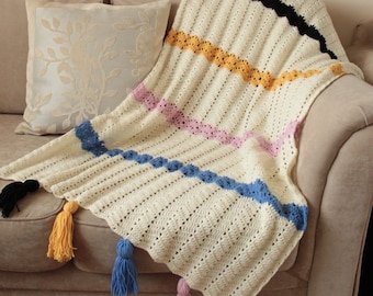chevron crochet blanket pattern PDF/ ripple stitch crochet blanket/ crochet throw/ crochet afghan/ crochet lap blanket/