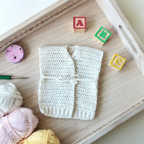crochet baby vest PDF Pattern / crochet vest/ crochet vest for preemie baby/ premature baby crochet vest top pattern / preemie baby crochet
