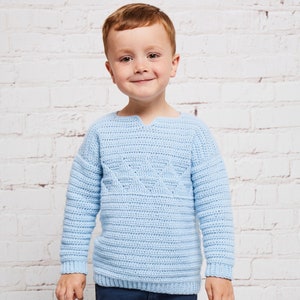 apollonius jumper/ crochet boys jumper/ crochet kids sweater/ crochet children&#39;s pullover/ crochet pattern/ kids crochet jumper/