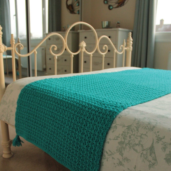Valentina Bed Runner Crochet PDF Pattern/ crochet bed runner pattern/ crochet home decor/ crochet bed throw/ crochet bed furnishings