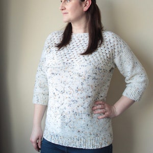 women&#39;s crochet sweater pattern for spring/ women&#39;s crochet pullover pattern/ size inclusive women&#39;s spring crochet sweater pattern