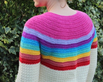 crochet cardigan/ crochet pattern/ crochet sweater/ crochet womenswear/ crochet pullover/ handmade/ crochet clothing