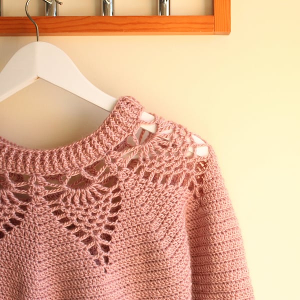 Adelaide Lace Sweater Crochet pattern/ women's crochet sweater/ women's crochet jumper/ crochet pullover/ crochet pattern/ women's clothing