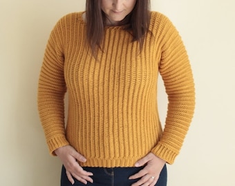the sideways crochet jumper/ crochet jumper pattern/ crochet sweater pattern/ crochet pullover pattern/ crochet pattern pdf