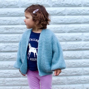 crochet cardigan/ kid's crochet cardigan/ crochet cardigan for girls/ PDF crochet pattern/ crochet sweater for girls/ crochet cardigan PDF