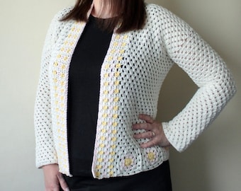 Granny Stitch Crochet Cardigan PDF Pattern / 9 sizes / Granny Square Crochet Cardigan Pattern / Crochet Cardigan For Women