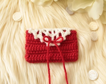 Crochet Gift Card Holder Pattern, Lacy Valentine's Day Love Note (PDF Pattern) credit card wallet/ Mother's Day gift/