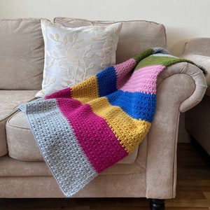 Chunky Crochet Cottage Blanket PDF Pattern/ crochet blanket pattern/ easy blanket/ textured crochet throw