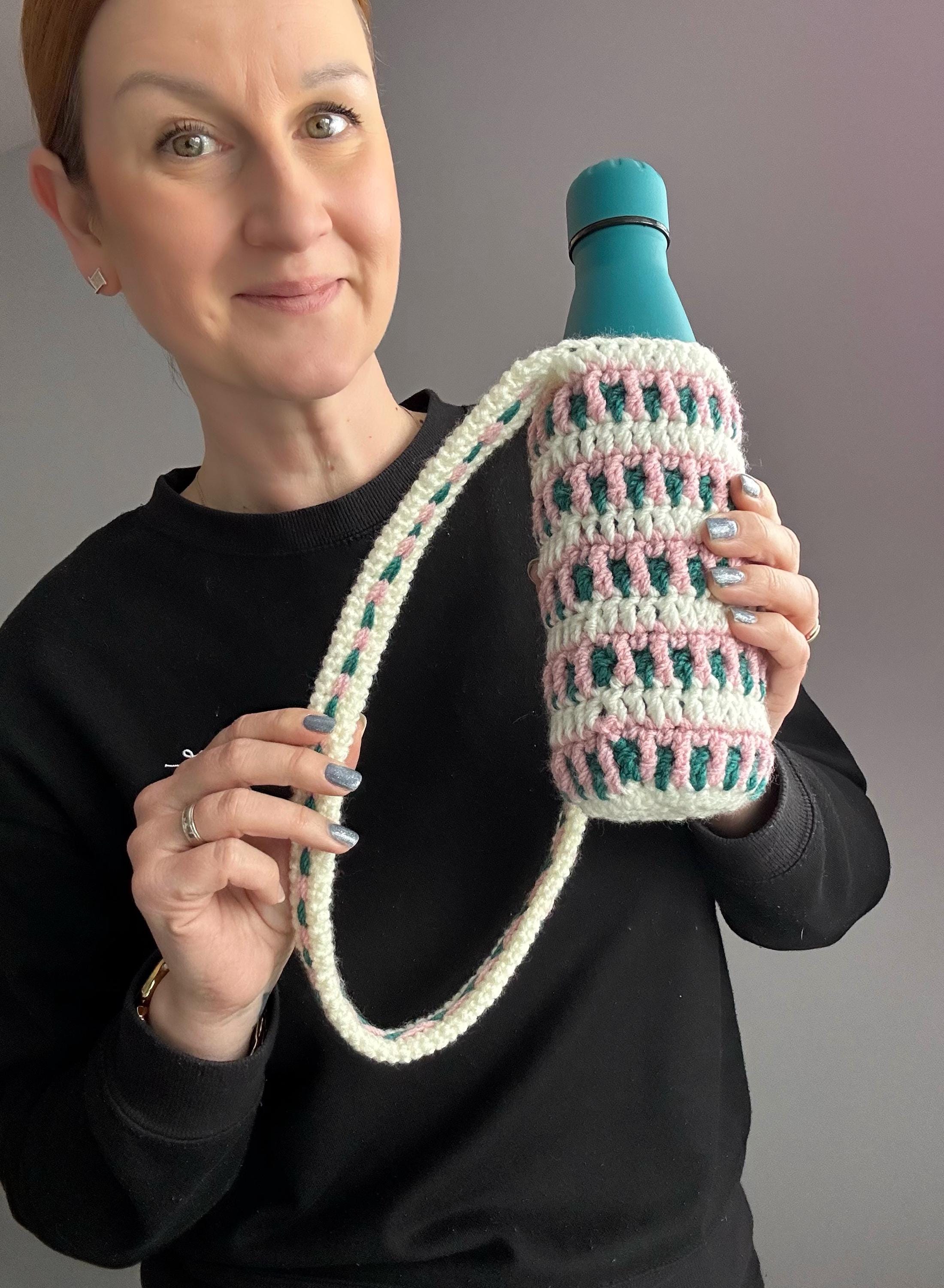 40 Crochet Water Bottle Holder Patterns for On the Go 22 crochet water bottle holder download/ carrier/ crochet