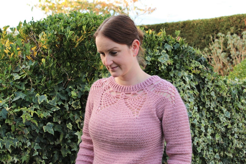 Adelaide Lace Sweater Crochet pattern/ women's crochet sweater/ women's crochet jumper/ crochet pullover/ crochet pattern/ women's clothing image 8