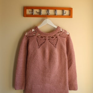 Adelaide Lace Sweater Crochet pattern/ women's crochet sweater/ women's crochet jumper/ crochet pullover/ crochet pattern/ women's clothing image 2