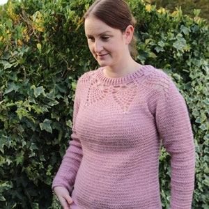 Adelaide Lace Sweater Crochet Pattern/ Women's Crochet Sweater/ Women's ...